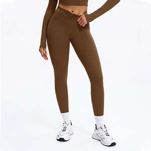 Women's <b>High</b>-<b>Waist</b> Brushed Tummy Control Yoga Pants Slim Fit Butt Lifting Workout <b>Leggings</b> Solid Nylon/Spandex Ankle for Running - Product Image 3