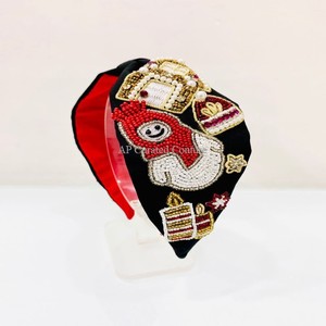 Turbante hecho a mano con cuentas de moda india, último estilo, precio de fábrica, venta al por mayor, accesorios para el cabello - Product Image 4