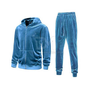 Chándal de Terciopelo con Logotipo Personalizado para Hombre, Talla Grande, para Uso en Exteriores, Diseño Transpirable para Invierno, Material Duradero y Personalizable - Product Image 2