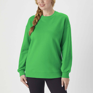 Sweat-shirt unisexe basique vert à col rond avec logo frontal, haut en polaire à manches longues, décontracté, doux, confortable, à porter tous les jours - Product Image 4