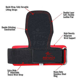 Hot Selling Premium Quality <b>Wrist</b> Support Grip Pads Cowhide Leather Material for <b>Weight</b> Lifting Hot Selling Premium Quality - Product Image 3