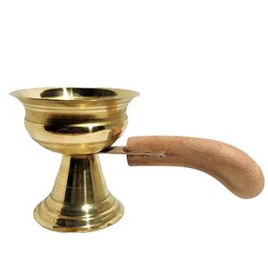 ARTISAN AURA Brûleur d'encens intelligent à charbon de bois entièrement en laiton Meilleur porte-encens en métal de conception de parfum d'intérieur à bas prix - Product Image 2