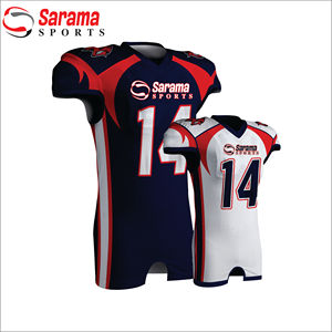 Maillot de football américain personnalisé avec lettres imprimées par transfert thermique, maille vintage respirante, séchage rapide, 100% polyester, uniforme de football - Product Image 3
