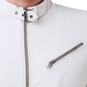 Couleur blanche Bonne vente Respirant Meilleur matériau Utilise Design unique Hommes Mode Porter Vestes en cuir PAR STADEOS SIALKOT CO. - Product Image 6