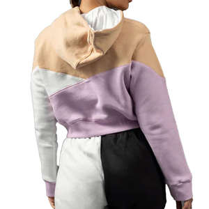 เสื้อฮู้ดดี้ผู้หญิงพิมพ์ลายใหม่สำหรับฤดูหนาว โลโก้ด้านหน้า คุณภาพสูง ซิปครึ่งตัว ผ้าแคนวาส 100% ระบายอากาศ แห้งเร็ว - Product Image 6