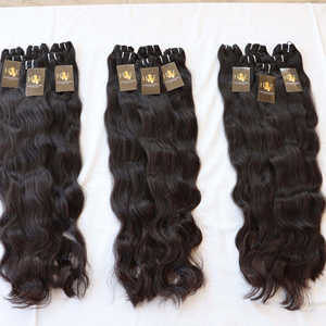 Extensiones de Cabello Humano Virgen Indio de Alta Calidad al por Mayor, Doble Trama, Ondulado, Frontal, con Cinta Adhesiva, Sin Procesar, Liso, Rizado, Afro, Temple - Product Image 2
