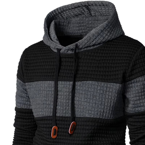 Textured Color Block <b>Hoodie</b> for Men Stylish & Cozy Perfect for Casual Days Ideal for Street Style Enthusiasts - Product Image 6