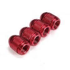 Coperchio valvola colorato in alluminio rosso (2 pz)