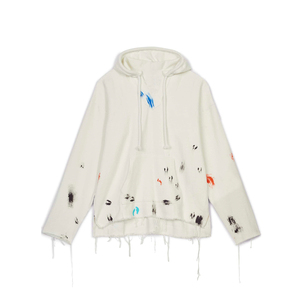 Sweat à capuche pour homme de haute qualité, 100% coton, avec broderie imprimée en polaire - Product Image 5