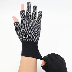 OEM personalizado Logotipo de diseño de protección laboral guantes de pesca mensajero montar nylon plástico sin dedos medio dedo guantes de plástico - Product Image 5