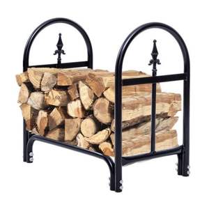 Garden Decorative Indoor <b>Log</b> Rack Heavy Duty Black Color <b>Log</b> Rack Perfect for Home Outdoor Decorative <b>Log</b> <b>Holder</b> - Product Image 1