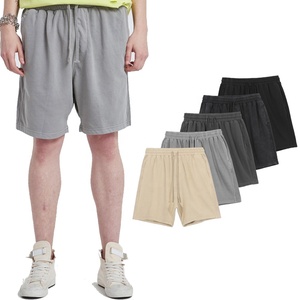 Vente en gros de shorts d'été solides en coton de qualité supérieure pour hommes avec logo personnalisé XS-6XL taille moyenne respectueux de l'environnement respirant séchage rapide fitness - Product Image 4