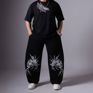 Pantalons de survêtement amples en polaire épaisse de couleur unie pour hommes, incroyablement chauds, taille haute, style décontracté de rue - Product Image 5