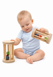 Hochet en bois Montessori pour bébé, coloré et sûr, premier jouet pour nouveau-né et plus âgés - Product Image 2
