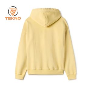 Professionnel en gros 600gsm broderie coton pull à capuche Vintage mode coupe ample confortable sweatshrits avec poche kangourou - Product Image 5