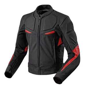 แจ็คเก็ตหนังมอเตอร์ไซค์กันลมสีดำแบบยูนิเซ็กซ์ คุณภาพพรีเมียม แจ็คเก็ตนักขี่มอเตอร์ไซค์ ผู้ผลิต OEM ODM ปี 2026 - Product Image 1