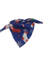 Collier de cou réglable en polyester pour animaux de compagnie, bandana d'été pour chien et chat avec motif animal, serviette triangulaire solide pour nettoyer la salive