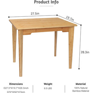 27.5อเนกประสงค์อย่างแข็งแรงโต๊ะอ่านหนังสือสมัยใหม่โต๊ะคอมพิวเตอร์ไม้ไผ่ขนาดเล็กสำหรับโฮมออฟฟิศและโต๊ะเขียนหนังสือโรงแรมสำหรับห้องนั่งเล่น - Product Image 3