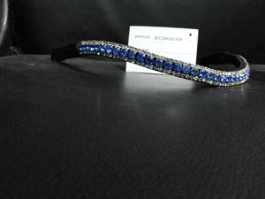 Banda de cejas de cuero suave y duradera con cristal ostentoso Productos de caballo del exportador indio duradero - Product Image 6