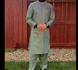 Traje Shalwar Kameez Afgano de Primera Calidad Hecho a Mano para Hombre, Estilo Casual, Nuevo Diseño, Ropa Transpirable y Cómoda, Suministro ODM - Product Image 4