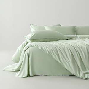 ODM/OEM Sprei Bambu Ramah Lingkungan, Sejuk, dan Bernapas, Tekstil Rumah Tangga, Sarung Selimut Warna Solid, Sarung Bantal, Set Sprei Premium - Product Image 4