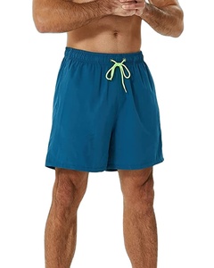 Bañador de secado rápido de compresión informal para hombre, pantalones cortos de playa con forro de malla y bolsillos con cremallera, venta al por mayor - Product Image 4