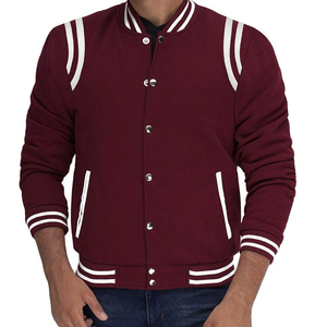 2026 Custom Men Varsity Jacket Stand Collar Winter Streetwear <b>Double</b> Pocket OEM Logo Supplier - Product Image 5