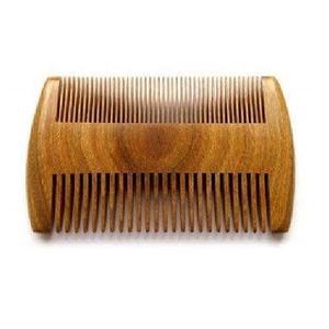 Peine de barba de madera de doble cara para hombre, tamaño de bolsillo, antiestático, para barba y bigote, herramienta de aseo de madera natural - Product Image 2