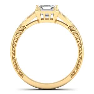 REYES Wholesale Price 925 Sterling Silver Emerald Cut 0.87ct Moissanite Promise Band Rings Handmade Engagement Wedding Jewelry - Product Image 4