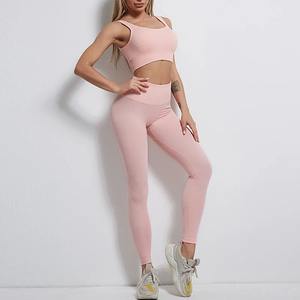 Conjunto de yoga sin costuras para mujer, ropa deportiva de talla grande con Sujetador deportivo impermeable transpirable, mallas, ropa interior deportiva, chándales - Product Image 2