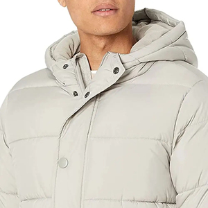 Veste matelassée à capuche bleue marine personnalisée pour hommes, nouveau meilleur matériau - Product Image 5