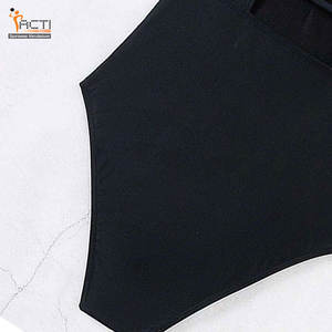 Traje de baño de mujer transpirable con contraste de color cómodo Traje de baño sostenible sin costuras - Product Image 5