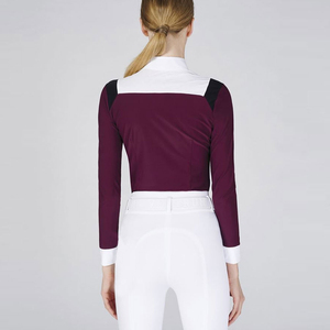 20225 nuevo diseño de traje de cuerpo deportivo para mujer, venta al por mayor, camisas de espectáculo de jinete para mujer, capa Base de equitación, manga larga para exteriores - Product Image 2