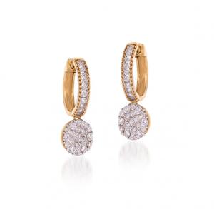 Colgante de disco con diamantes brillantes de 1 a 3 quilates, redondos, cultivados en laboratorio o naturales, en oro, oro rosa, oro blanco, plata, para collar, joyería. - Product Image 2