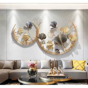 Collection de fleurs Art mural demi-lune en métal pour salon et chambre à coucher Décor de fleurs mural décoratif Nouvelle arrivée - Product Image 6