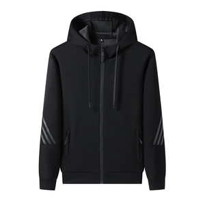 เสื้อฮู้ดดี้ผ้าคอตตอนผสมเนื้อหนา ซิปเต็มตัว สีเอิร์ธโทน เรียบง่าย สไตล์มินิมอล สตรีทแวร์ สำหรับแบรนด์ส่วนตัวและงานสั่งทำพิเศษ เสื้อฮู้ดดี้ผู้ชาย - Product Image 3