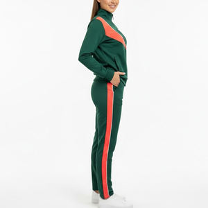 Conjunto Deportivo Casual de Dos Piezas para Mujer, Color Sólido, Invierno, 100% Algodón, Transpirable, Resistente al Viento, Todas las Tallas Disponibles - Product Image 3