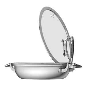 Cazuela redonda aislada elegante en tapa a prueba de fugas de calidad superior perfecta para utensilios de cocina y accesorios de artículos de hotel - Product Image 1