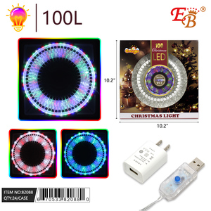 USB 100 LED Multi-colore luci di natale 24 pz/cartone per decorazioni Festive - Product Image 1