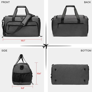 Mess Sports Custom Men Women Small Fitness Workout Gym <b>Bags</b> & Sports Duffle <b>Bag</b> with Shoes Compartment Nylon <b>30L</b>-40L Capacity - Product Image 2