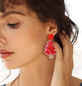 ต่างหูสตั๊ดชุดคริสต์มาสยุโรปและอเมริกาสำหรับผู้หญิงที่มีกวางเอลก์มนุษย์หิมะกวางของขวัญคริสต์มาส - Product Image 1