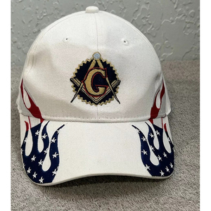 Gorra de Béisbol Personalizada de la Francmasonería con Diseño de Llamas, Bordado a Mano, Estilo Deportivo y Transpirable - Product Image 1