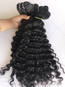 Exportación 100% Precio al por mayor Virgen Donante único 10 ''a 30'' Paquete de ondas profundas Extensión de cabello Máquina doble Trama Proveedor indio - Product Image 2
