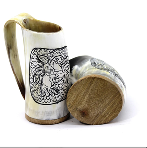 Authentic Beer Horn Tankard Viking Drinking <b>Mugs</b>, Anniversary Gift, Husband Gifts, Couples Gift, Christmas Gifts - Product Image 2