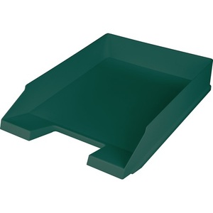 Bandeja para Documentos HELIT, Tamaño 5, Plástico Verde, DIN A4/C4, Asa Empotrada, 254 mm de Ancho, 347 mm de Profundidad, 67 mm de Altura, para Archivos de Oficina - Product Image 1