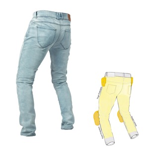 Customize High Quality Unisex Breathable Motocross Denim Pants with Protective Padding - Product Image 2