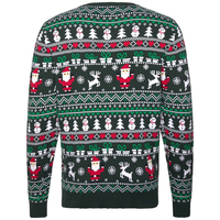 Weihnachtsdesign 3D Atmungsaktiver Woll-Viskose Pullover für Damen und Herren Festliche Lässige Mode Warm Bequem Langarm Vorderseitig Bedruckt