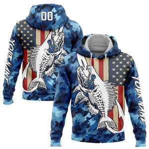 Sudadera con capucha de pesca con estampado personalizado para hombre, camisa sublimada de manga larga con tela aireada para uso de aventura, senderismo y Lago - Product Image 1