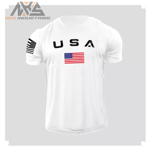 Bán Buôn Giá Thiế<span class=keywords><strong>t</strong></span> Kế Mới Sang Trọng Chấ<span class=keywords><strong>t</strong></span> Lượng Người Đàn Ông Mới Của USA Cờ <span class=keywords><strong>T</strong></span>-Shirt Mềm 100% Cotton Sợi Nhỏ Thiế<span class=keywords><strong>t</strong></span> Kế Của Riêng Bạn Cái Nhìn - Product Image 6