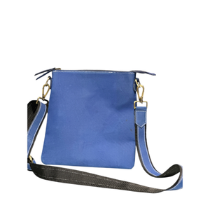Riñonera cruzada de cuero genuino Unisex con cremallera patrón geométrico forro de lona azul nuevo diseño 2026 elegante de alta calidad - Product Image 2